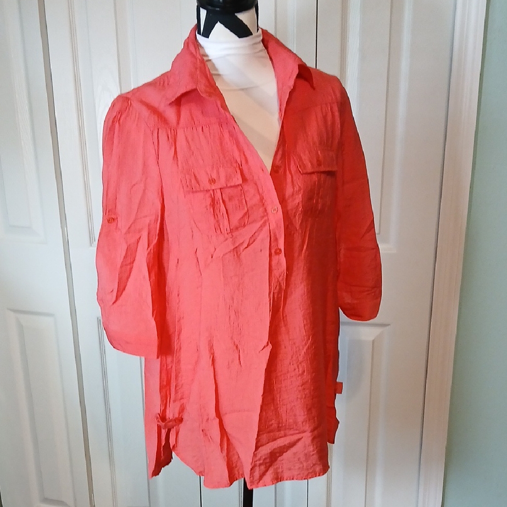 Cotton Express Coral  Shirt